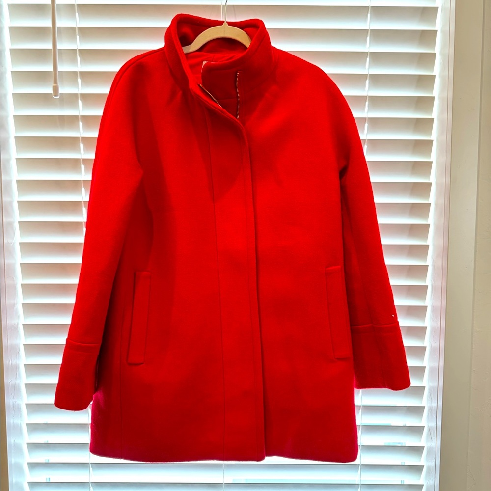 Jcrew red coat, size 12